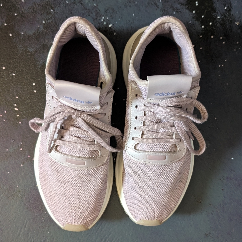 Adidas lavender running shoes
